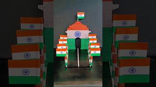 🇮🇳 India Gate Cardbord Craft || 🥰 Tricolour 15 August Craft #shorts #youtubeshorts #viral