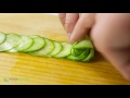 How to Make Cucumber Rose Garnish