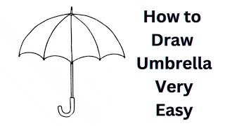 How To Draw Umbrella Very Easy |  Simple Step By Step Umbrella Drawing For Beginners