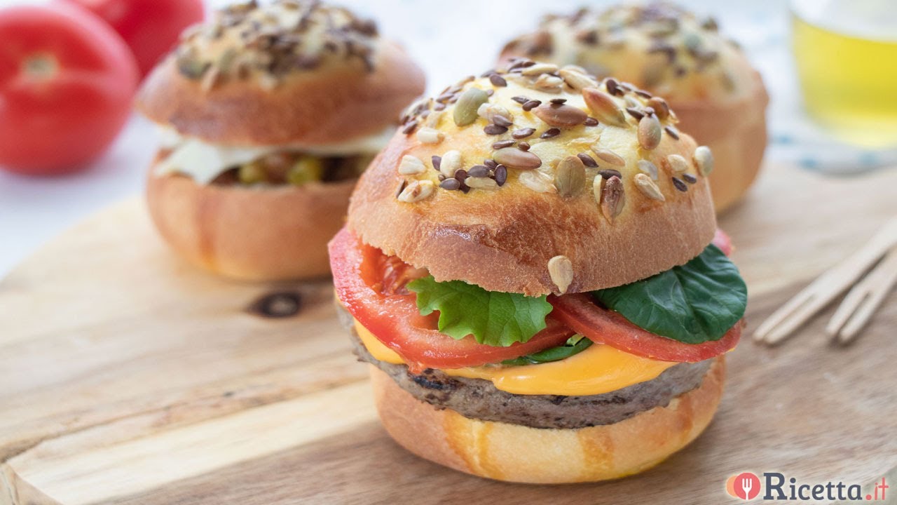 Pane Per Hamburger (burger Buns) - Ricetta.it - YouTube