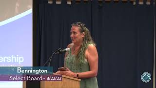 Bennington Select Board // 8/22/22