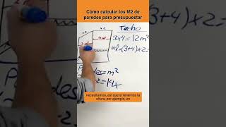 Cómo calcular los M2 de paredes para presupuestar #Shorts