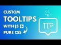Tooltip javascript tutorial with source code | JS, HTML & CSS tooltip