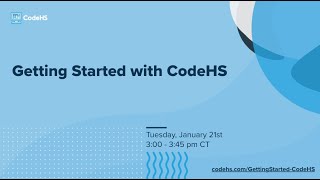 Getting Started with CodeHS