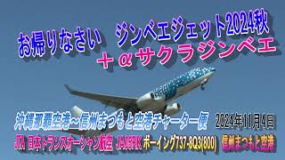 JA05RK JTA 日本トランスオーシャン航空  ジンベエジェット チャーター便2024年秋編 Boeing737-8Q3(800)  信州まつもと空港  2024年11月4日撮影