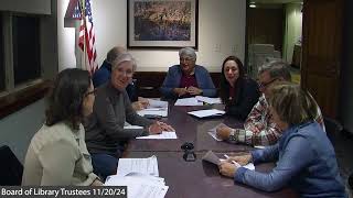 Board of Library Trustees Meeting, 11/20/24