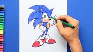 How to draw Sonic the Hedgehog #art #artforall #arttutorial #easydrawing