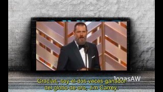 Jim Carrey - Globos de oro 2016 (subtitulado)