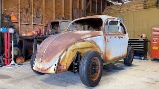 1965 VW Beetle Restoration - Chassis \u0026 Body United!