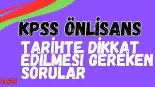 20) Tarihte Dikkat Edilmesi Gereken Soru Tipleri | KPSS Önlisans 2024 #kpss #kpss2024