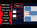 java static vs non static | difference between static and non static in java
