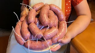 How to make beef sausage វិធីធ្វើសាច់ក្រកគោឬត្វាគោ