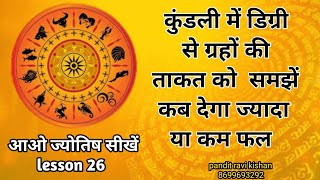 ग्रहों की डिग्री कैसे देखें।graho ki degree । Astrology chapter 26