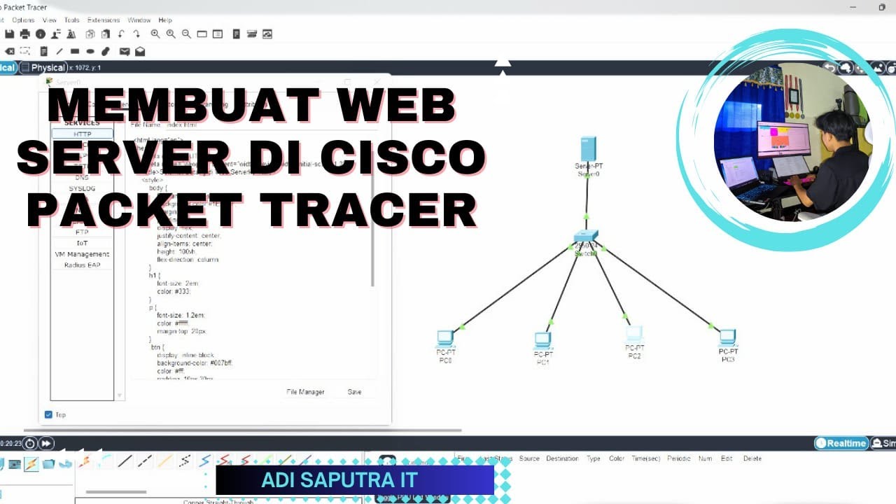 CARA MEMBUAT WEB SERVER SEDERHANA DI CISCO PACKET TRACER - YouTube