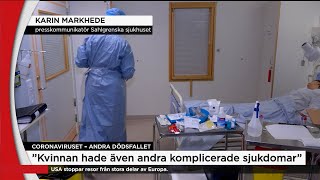 Andra svenska dödsfallet i corona - Nyheterna (TV4)