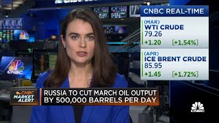 Oil prices jump as Russia announces production cuts