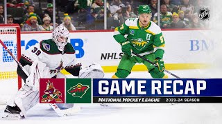 Coyotes @ Wild 1/13 | NHL Highlights 2024