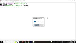 Write a program to convert temperature in Celsius into Kelvin in python for beginners.