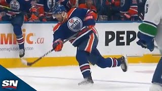 Evan Bouchard's Slapshot Blast Keeps Up The Pressure For Oilers