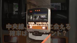 【鉄道の確率3】中央線209系に会える確率は？#shorts