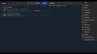 Rock Paper Scissors Game in Python #shorts
