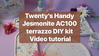 Twenty's Handy Jesmonite AC100 terrazzo DIY kit l 🇲🇾 video tutorial