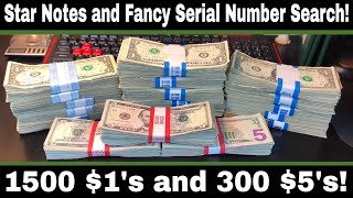 Bill Searching $1 and $5 FRN's for Fancy Serial Numbers and Star Notes!