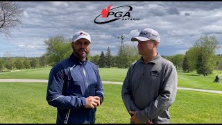 Gord Burns 1 on 1 after winning Spring Open at Whitevale Golf Club