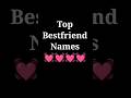 Top Bestfriend Names 💓 Alphabet Frist Letter 💌 #alphabet #shortsvideo 😘😘