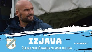 Željko Sopić nakon Slaven Belupa - 9. kolo (2023./2024.)