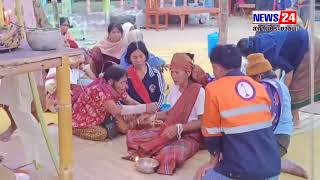 ศรีสะเกษคนไทยเชื้อสายส่วยหรือกูยโบราณประกอบพิธีกรรมแกลมออโรคยาศาลศาตร์รักษาผุ้ป่วยด้วยจิตวิญญาณ