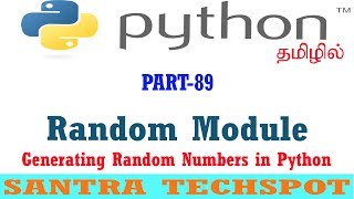 #89 | Random Module | Generating Random Numbers in Python | Python Tutorial in Tamil