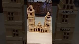 [construction] wooden blocks kapla  plank  incredible design #shorts/I can  do  this