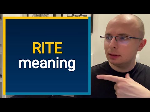 Whats a sentence for Rite?