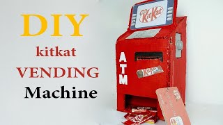 How to make KitKat vending machine DIY   KitKat ATM machine at home   slime vending machine