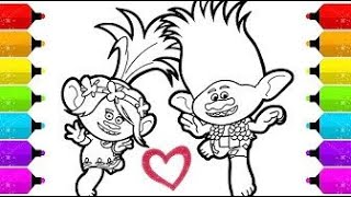 Trolls Coloring Pages Poppy & Branch Coloring for Kids