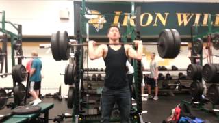 116kg/255lbs jerk off the rack