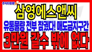 [삼영에스앤씨 주가전망] 시간외 하락 의미없다 투자경고 달고 올린다 유통물량 잠겼다! 내일 이가격 무조건 매수하세요 #삼영에스앤씨