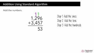 Addition Using Standard Algorithm: 4.NBT.4