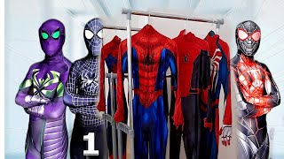 تحدي سبايدر مانن  ( Funny Action Real Life ) team spiderman || Hey Spider-Man , Go To Trainning