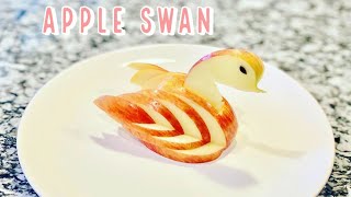 How to Make an Apple Swan (Fully Edible Food Art)!