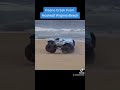 Insane Monster Truck Crash On The Beach!