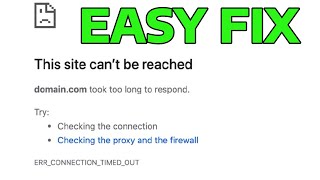 How To Fix ERR_CONNECTION _TIMED_OUT Error