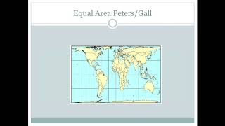 Equal area map projections