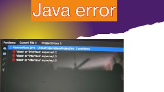 Expected error in Java