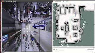 Human Aware Navigation using External Omnidirectional Cameras Experiment 4 (Realistic Scenario)