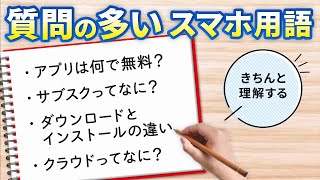 【スマホ用語】知っておくとタメになる！質問の多いスマホ用語を丁寧に解説