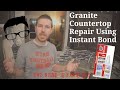 Granite Countertop Repair Using Instant Bond Adhesive