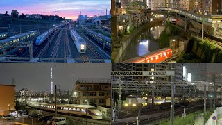 [4K] 東京夜景 : 鉄道のある風景（夜編） Night Landscape with train in TOKYO,JAPAN