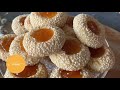 sesame cookies with marmelade a delicious sesame cookies recipe کلچه کنجدی برای عید نوروز